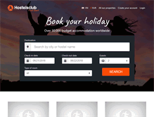 Tablet Screenshot of hostelsclub.com